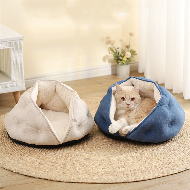 Pet Short Plush Shell Dumpling Nest Fleece Warm