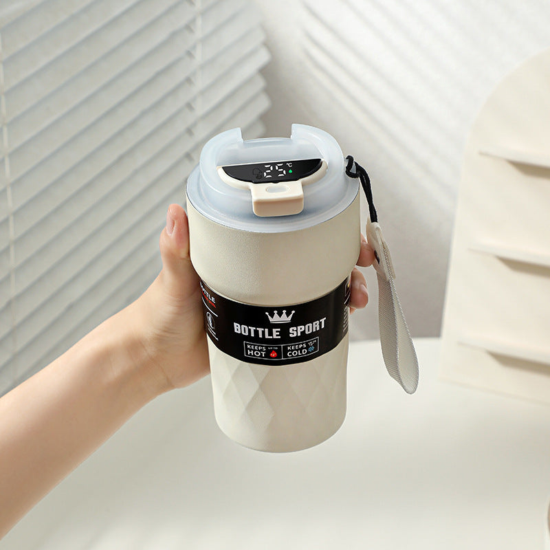 Intelligent Temperature Measuring Stainless Steel Coffee Double-layer Vacuum Cup