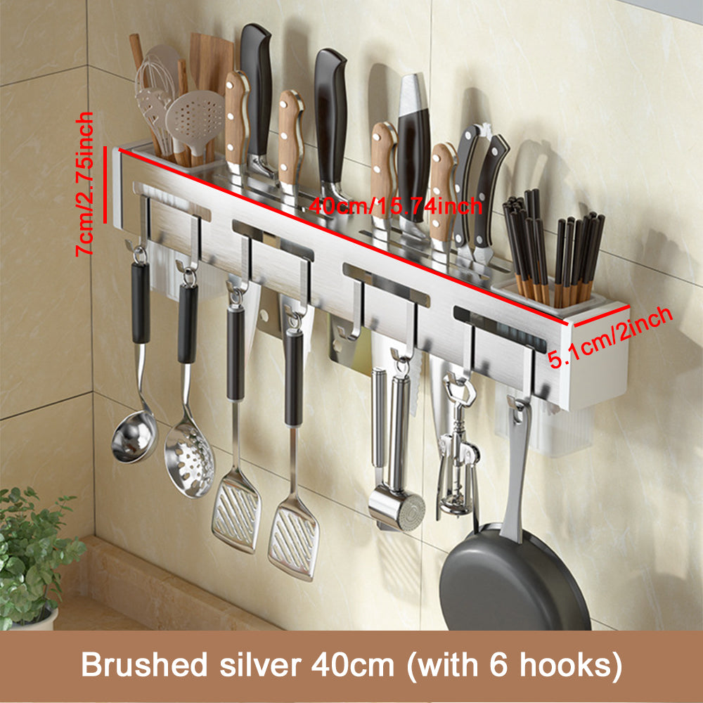 Stainless Steel Storage Rack With Chopsticks And Knives