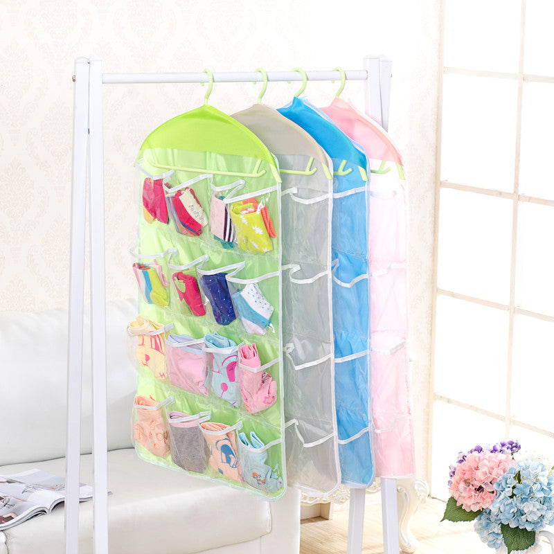 6 Compartments Clothes And Socks Storage Hanging Bag