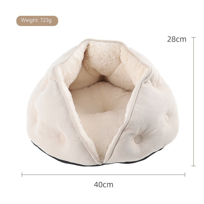 Pet Short Plush Shell Dumpling Nest Fleece Warm