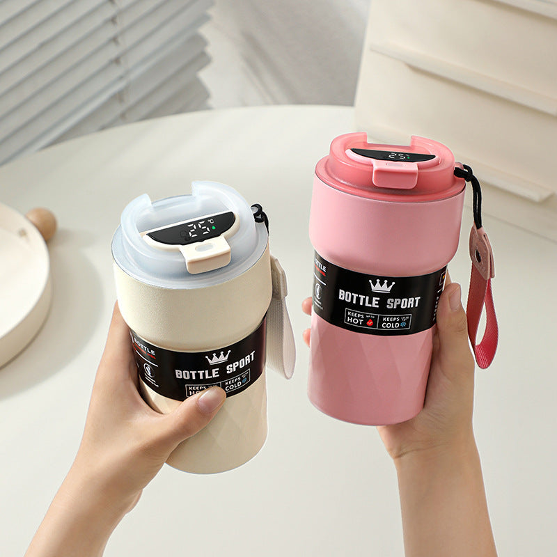 Intelligent Temperature Measuring Stainless Steel Coffee Double-layer Vacuum Cup