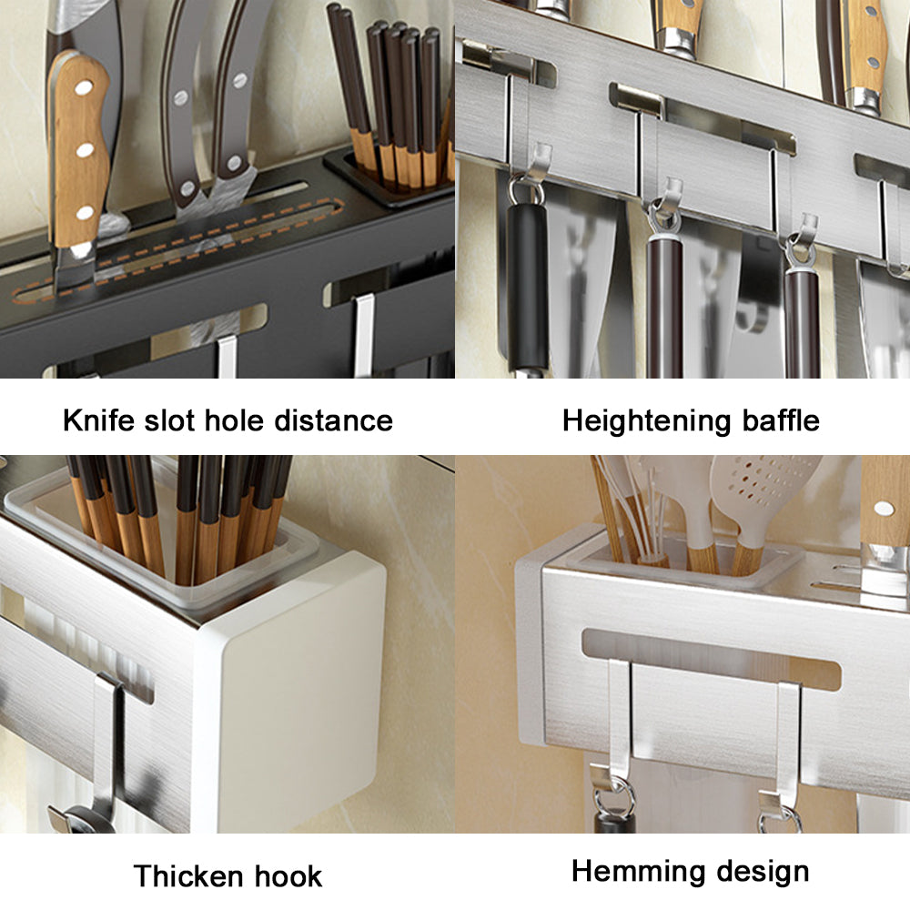 Stainless Steel Storage Rack With Chopsticks And Knives