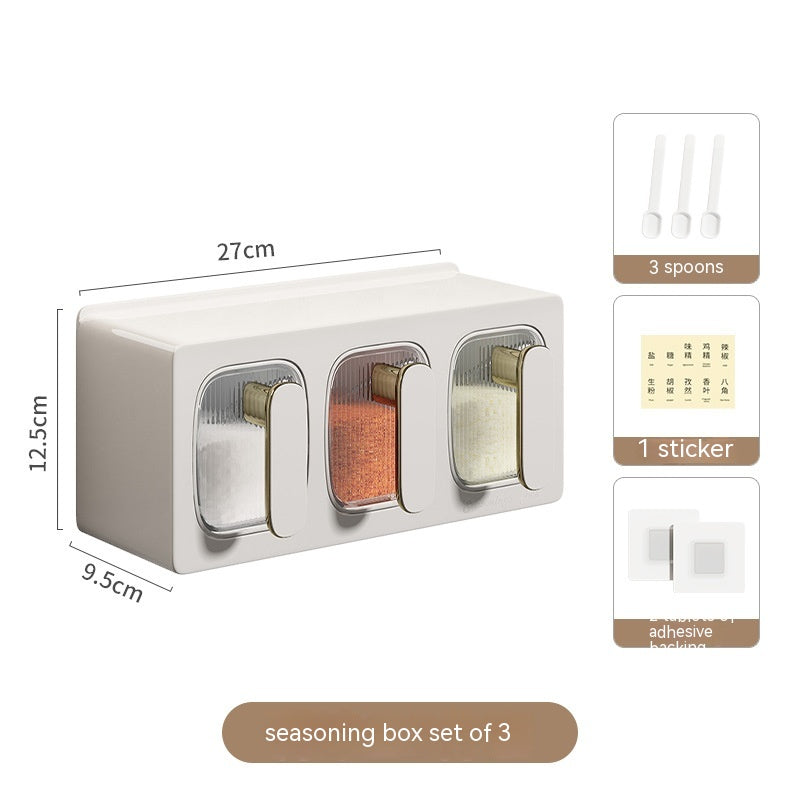 Drawer Type Seasoning Box Household Kitchen Spice Jars Combination