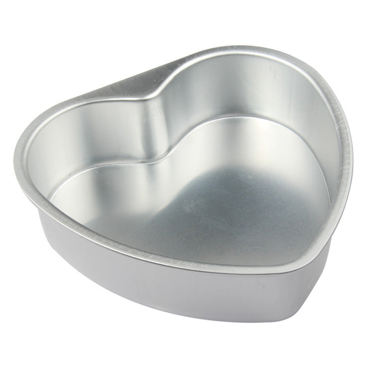 Aluminum Alloy Heart Shaped Live Bottom Cake Mould