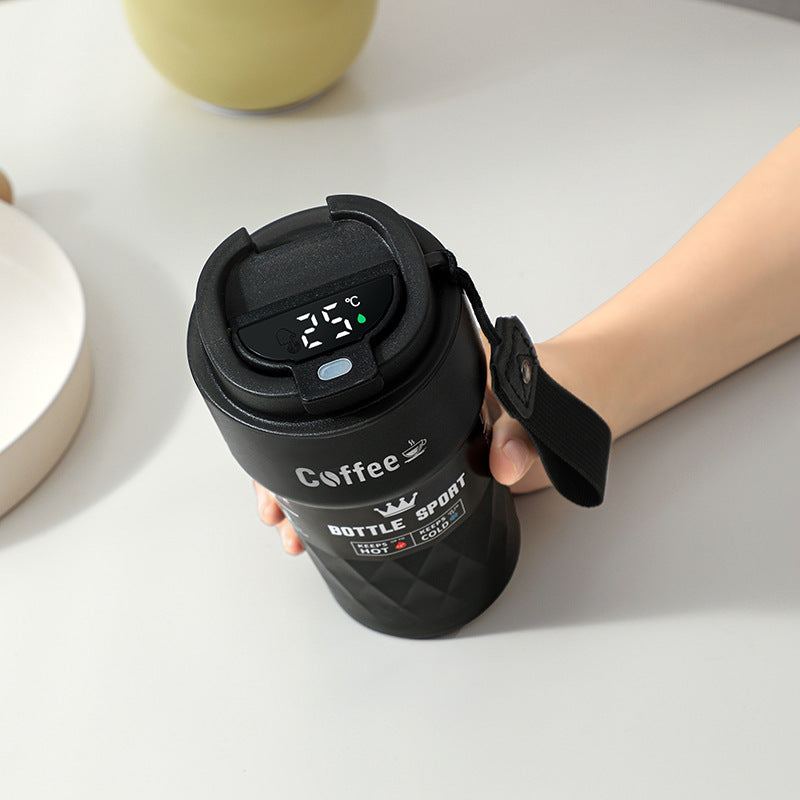 Intelligent Temperature Measuring Stainless Steel Coffee Double-layer Vacuum Cup